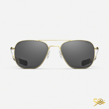 Randolph Aviator AF341 Gold 23K Gray 55mm Sonnenbrille
