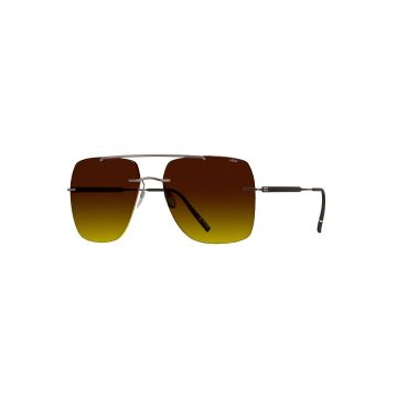 Silhouette 8750 75/6040 Panmure Rimless Sonnenbrille Mocha Mousse mit SLM Yellow Brown Gradient