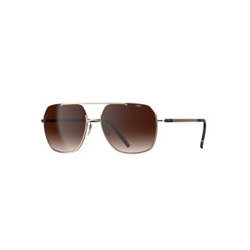 Silhouette 8749 75/7530 Ingonish Sonnenbrille Gold / Brorm mit SLM Dark Brown Gradient - Optilens.de