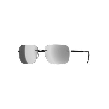 Silhouette 8752 75/7530 Chesterman Rimless Sonnenbrille Gold/Black mit SLM Green - Optilens.de