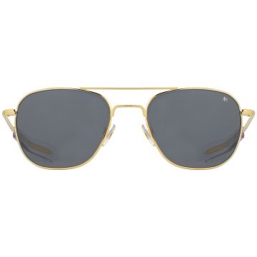 AO Original Pilot Gold 52mm Gray Pol Mineral Bajonett Sonnenbrille