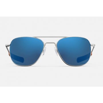 Randolph Aviator Gunmetal AF479 Gunmetal mit Atlantic Blue Polarized 55mm Sonnenbrille - Optilens.de