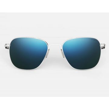 Randolph Engineering Aviator AF266 58mm White Gold/SkyTec-P&trade; Cobalt Polarized AR - Optilens.de 