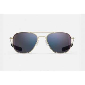 Randolph Aviator Driveworks AF590 23k Satin Gold / Apex Gray 61mm Sonnenbrille - Optilens.de