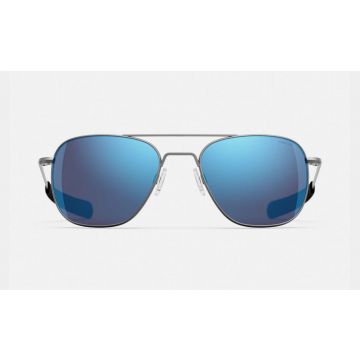 Randolph Aviator Driveworks AF585 Satin Gunmetal / Le Mans Blue 58mm Sonnenbrille - Optilens.de