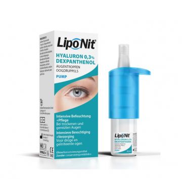 LipoNit Hyaluron 0,3% Dexpanthenol pump Augentropfen - Optilens.de