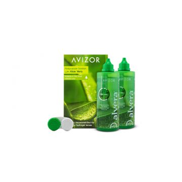 Avizor Alvera 2x350ml Kontaktlinsenpflegemittel + Aloe Vera - Optilens.de