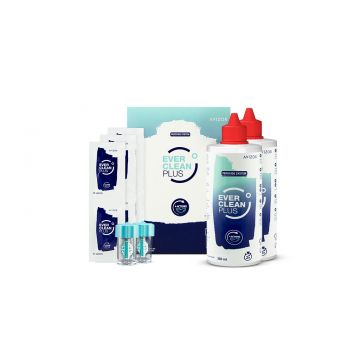 Avizor Ever Clean Plus 2x350ml Kontaktlinsenpflegemittel  - Optilens.de