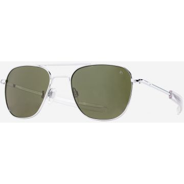AO Original Pilot Silver 55mm Green Nylon OP240