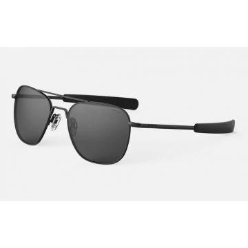 Randolph Aviator AF320 Matte Black Gray 52mm Sonnenbrille