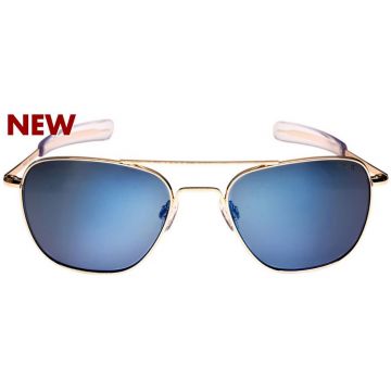 Randolph Engineering Aviator AF257 Gold 23K mit Skytec-P&trade; Atlantic Blue 58mm  - Optilens.de 
