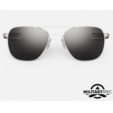 Randolph Aviator AF279 Matte Chrome Gray Pol. 55mm Sonnenbrille