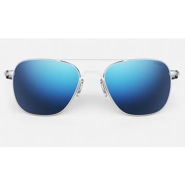 Randolph Aviator AF574 Matte Chrome Atlantic Blue 52mm Sonnenbrille - Optilens.de