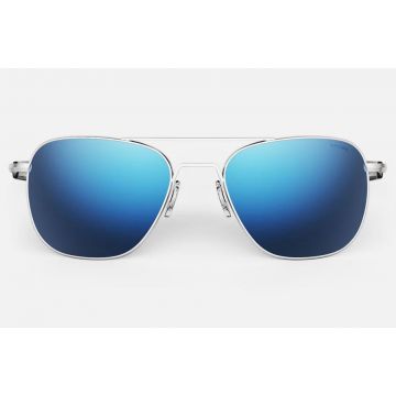 Randolph Aviator AF373 Matte Chrome Atlantic Blue 61mm Sonnenbrille -  Optilens.de 