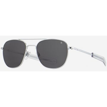 AO Original Pilot Silver 52mm Gray Mineral Bajonett Sonnenbrille