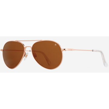 AO General Rose Gold 55mm Brown Mineral Sonnenbrille