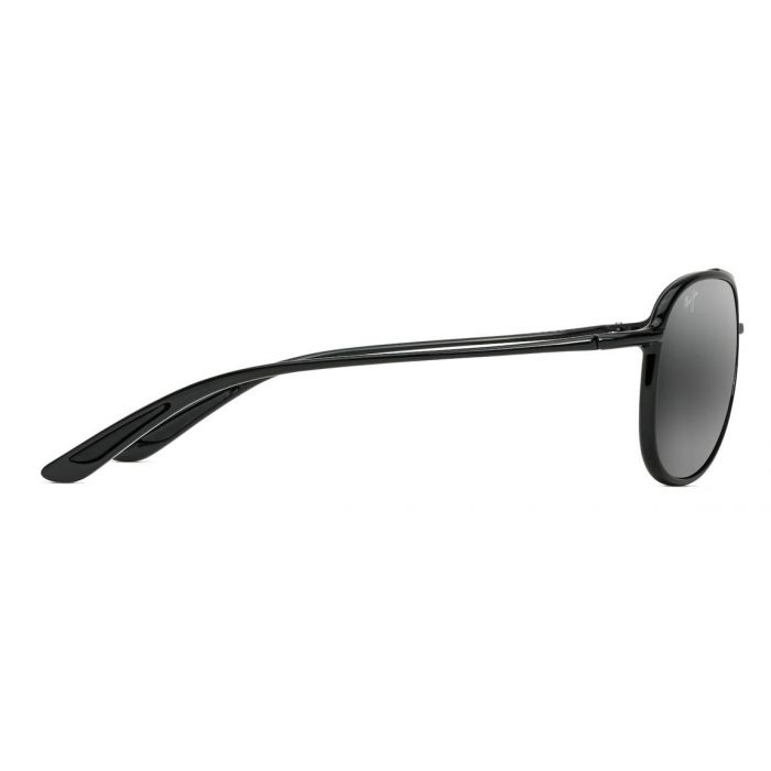 Maui Jim Alelele Bridge 438 02 Hochglanz Schwarz Neutrales Grau Polarized Optilens