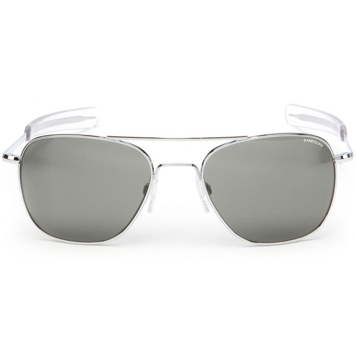 Black randolph aviator sunglasses with silver frame 2025